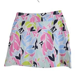 Tommy Bahama Women's Color Leaves Golf Skort UPF 50 Pockets Size S Preppy